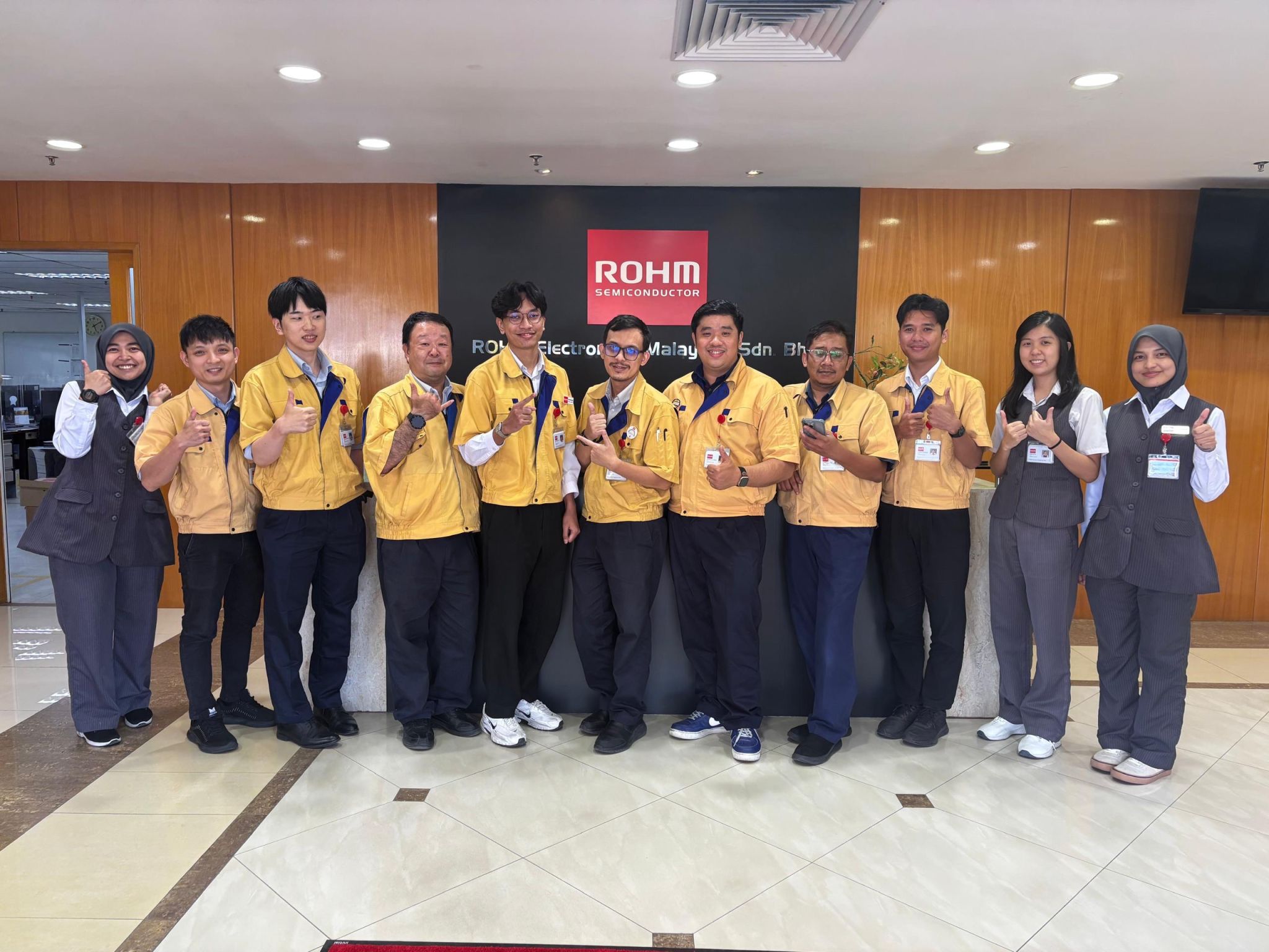 Group photo during internship
